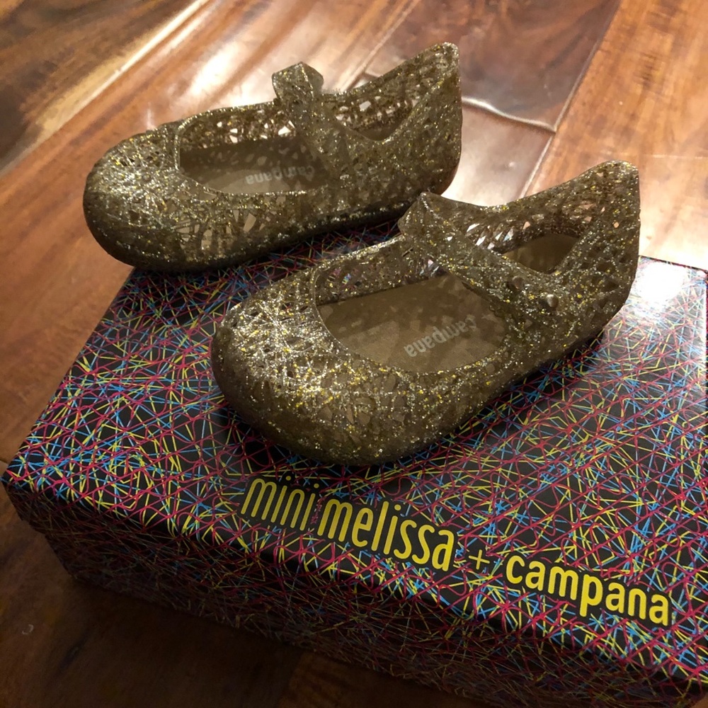 Gold Sparkle Mary Janes